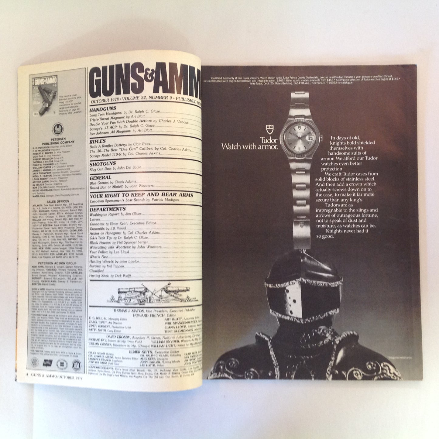Vintage Oct 1978 Guns & Ammo Ultimate .45's .30 Caliber Double-Action Handgunning