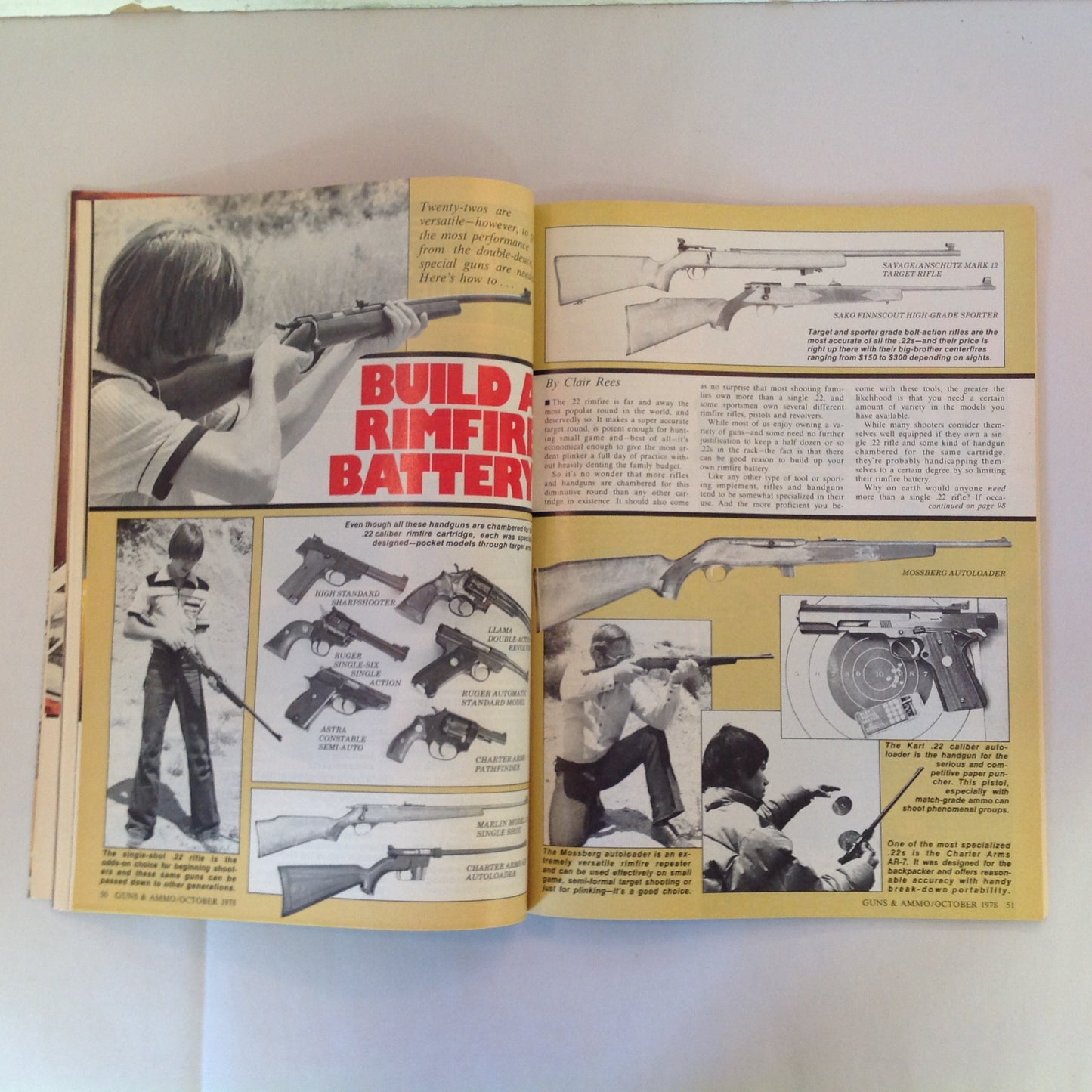 Vintage Oct 1978 Guns & Ammo Ultimate .45's .30 Caliber Double-Action Handgunning