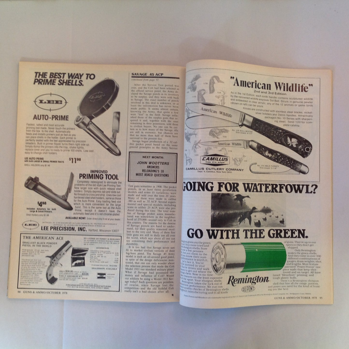 Vintage Oct 1978 Guns & Ammo Ultimate .45's .30 Caliber Double-Action Handgunning