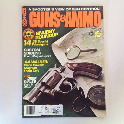 Vintage Aug 1980 Guns & Ammo Snubby Roundup 14 .38 Special Wheelguns .44 Walker Deer Rifles