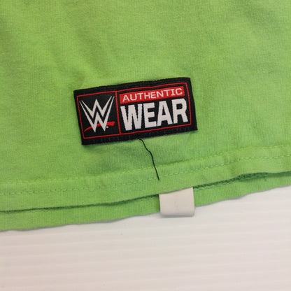 2013 WWE WWF Authentic Youth Large T-Shirt The New Day Pops Unicorn Kofi Kingston Xavier Woods Big E NXT Who Wants Ice Cream Gluteus Free Green