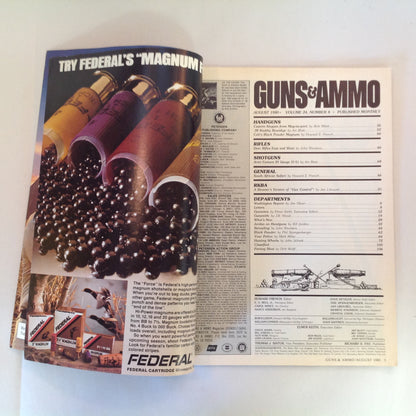 Vintage Aug 1980 Guns & Ammo Snubby Roundup 14 .38 Special Wheelguns .44 Walker Deer Rifles