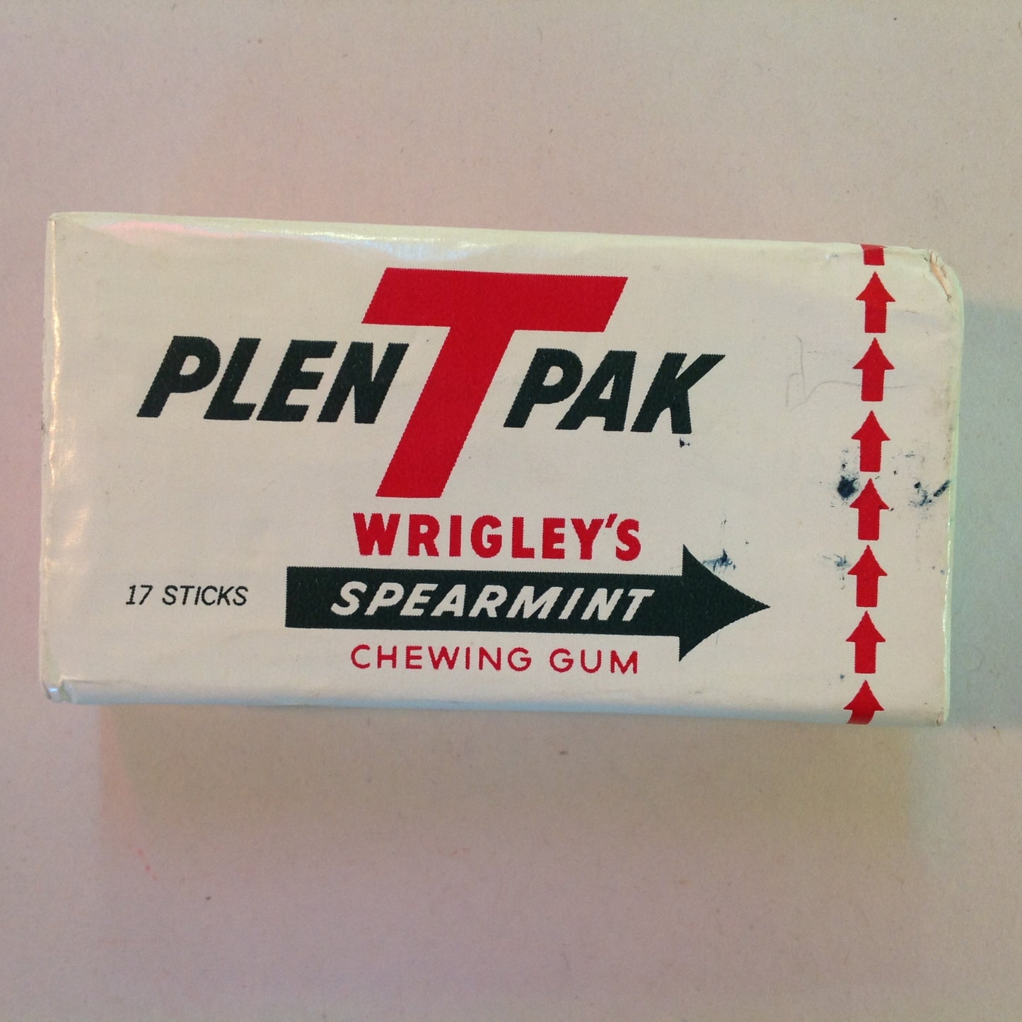 Vintage 1990's Wrigley's Spearmint Plen T Pack Wm Wrigely Chewing Gum 17 Sticks