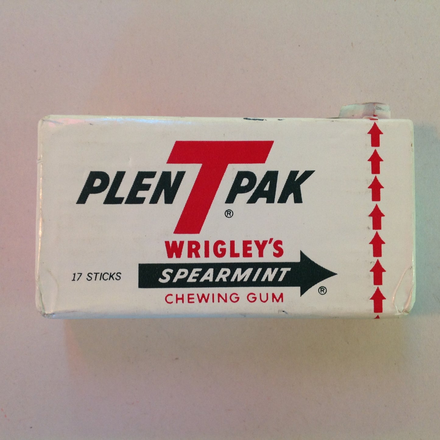 Vintage 1990's Wrigley's Spearmint Plen T Pack Wm Wrigely Chewing Gum 17 Sticks