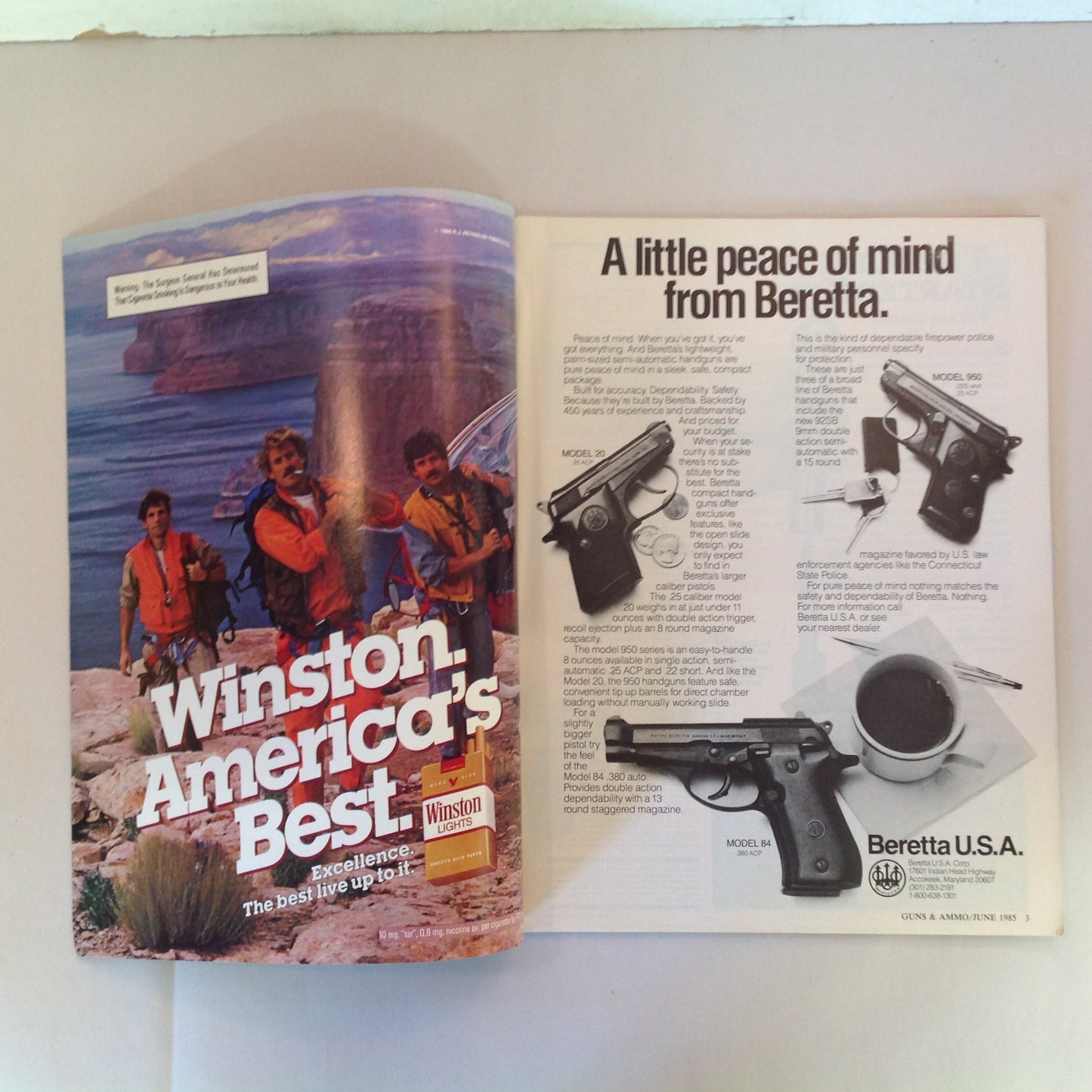 Vintage Jun 1985 Guns & Ammo .22 Auto Mag Dirty Harry Handgun Stocks Long-Range Pistol Mauser Broomhandle