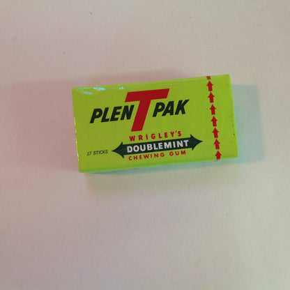 Vintage 1990's Wrigley's Doublemint Plen T Pack W Wrigely Chewing Gum 17 Sticks