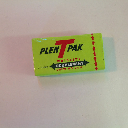 Vintage 1990's Wrigley's Doublemint Plen T Pack W Wrigely Chewing Gum 17 Sticks