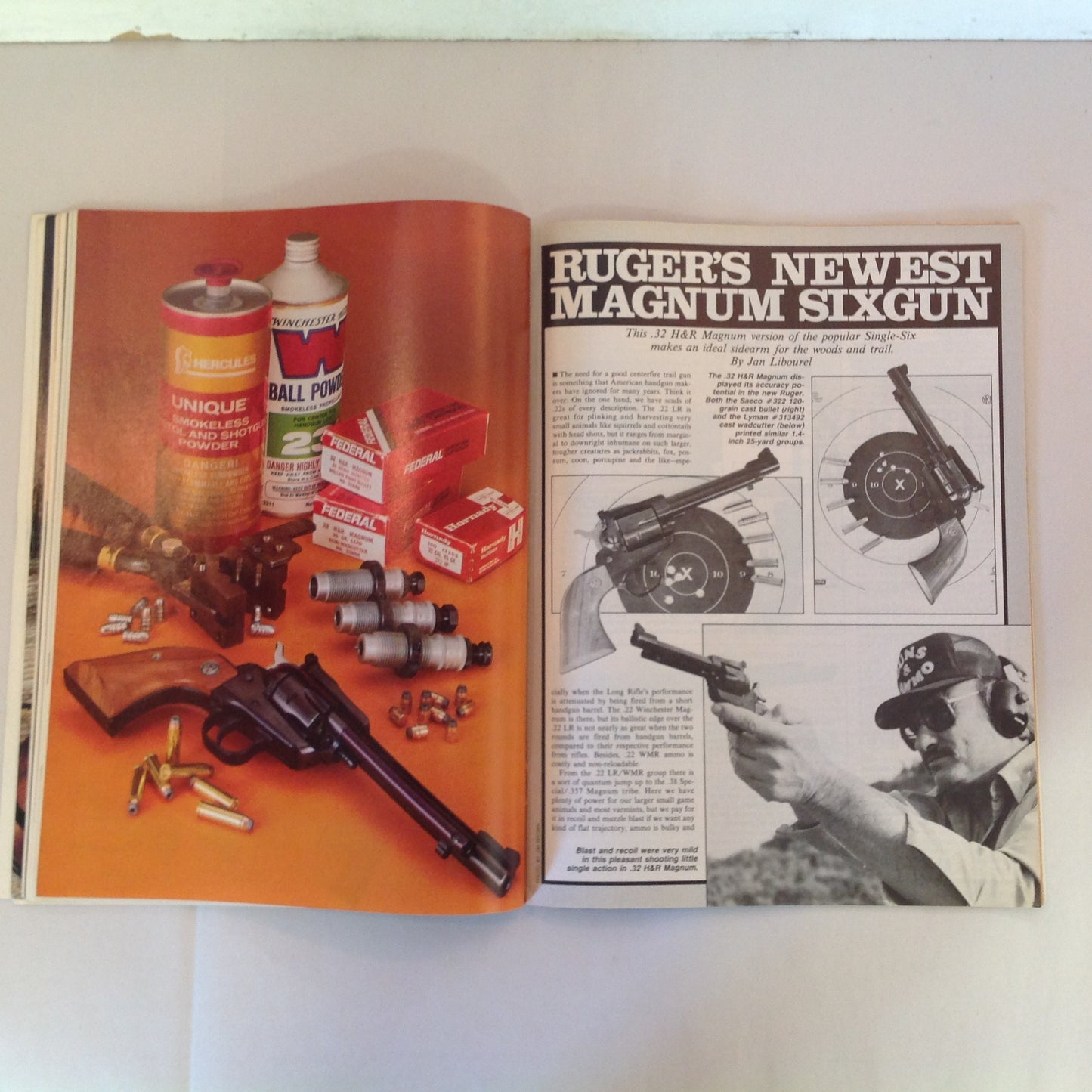 Vintage Jun 1985 Guns & Ammo .22 Auto Mag Dirty Harry Handgun Stocks Long-Range Pistol Mauser Broomhandle