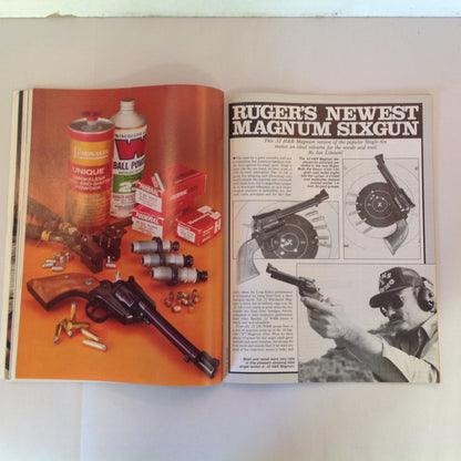 Vintage Jun 1985 Guns & Ammo .22 Auto Mag Dirty Harry Handgun Stocks Long-Range Pistol Mauser Broomhandle