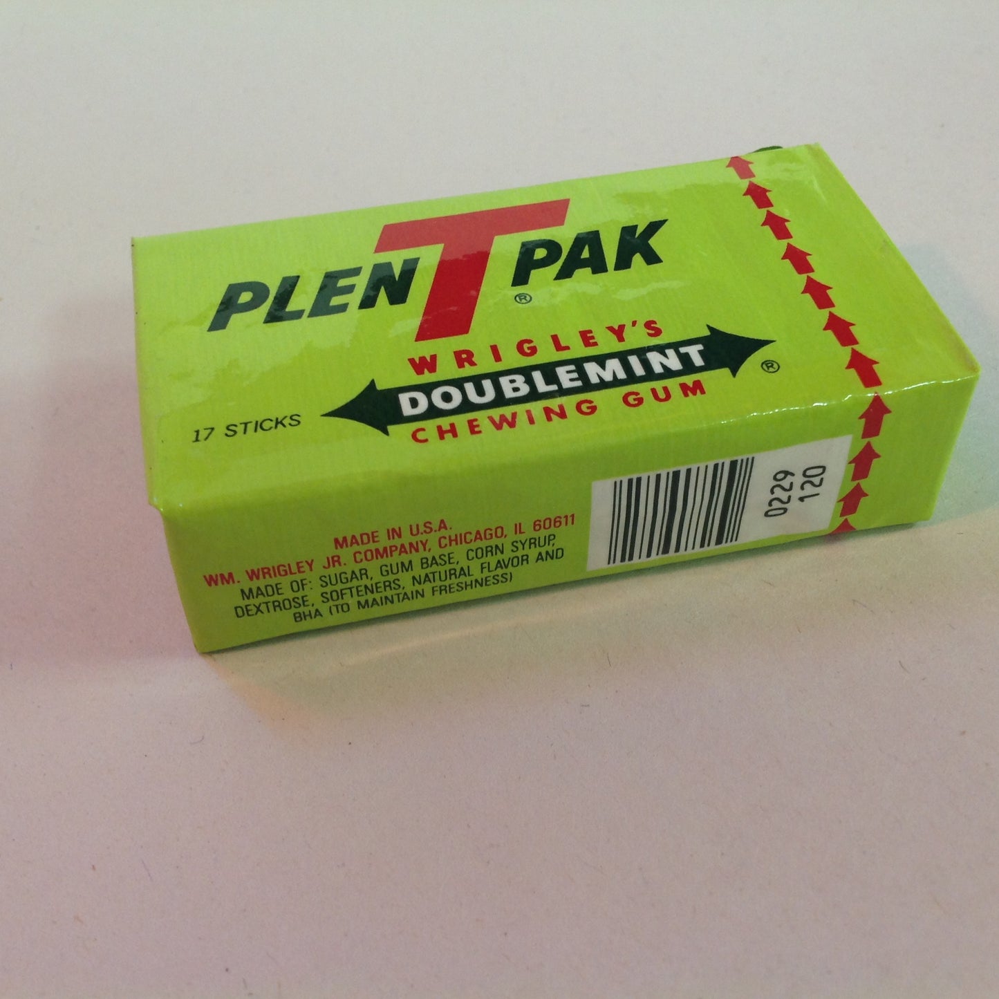 Vintage 1990's Wrigley's Doublemint Plen T Pack W Wrigely Chewing Gum 17 Sticks