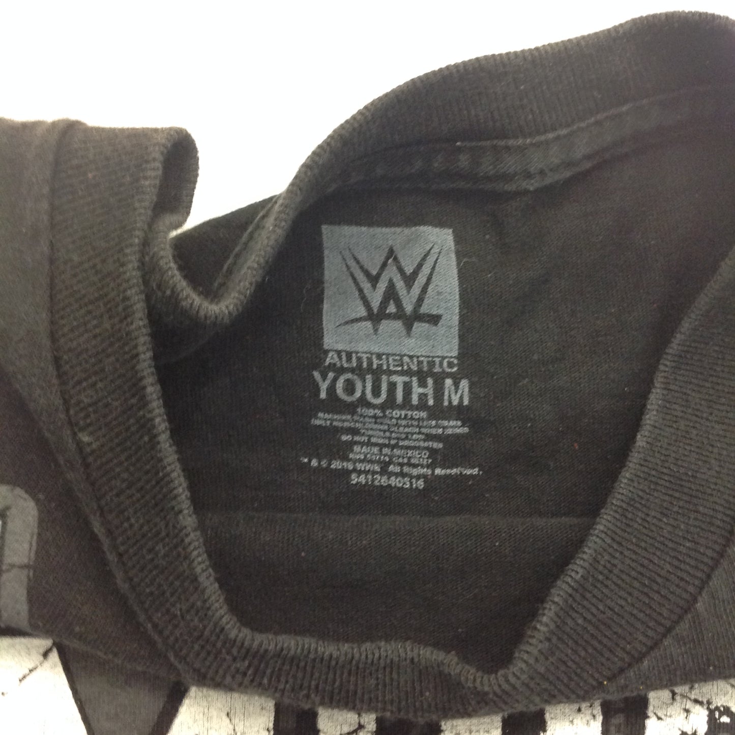 2018 WWE WWF Authentic Youth Medium Black T-Shirt Roman Empire Spare No One Spear Everyone Believe That