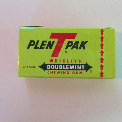 Vintage 1990's Wrigley's Doublemint Plen T Pack W Wrigely Chewing Gum 17 Sticks