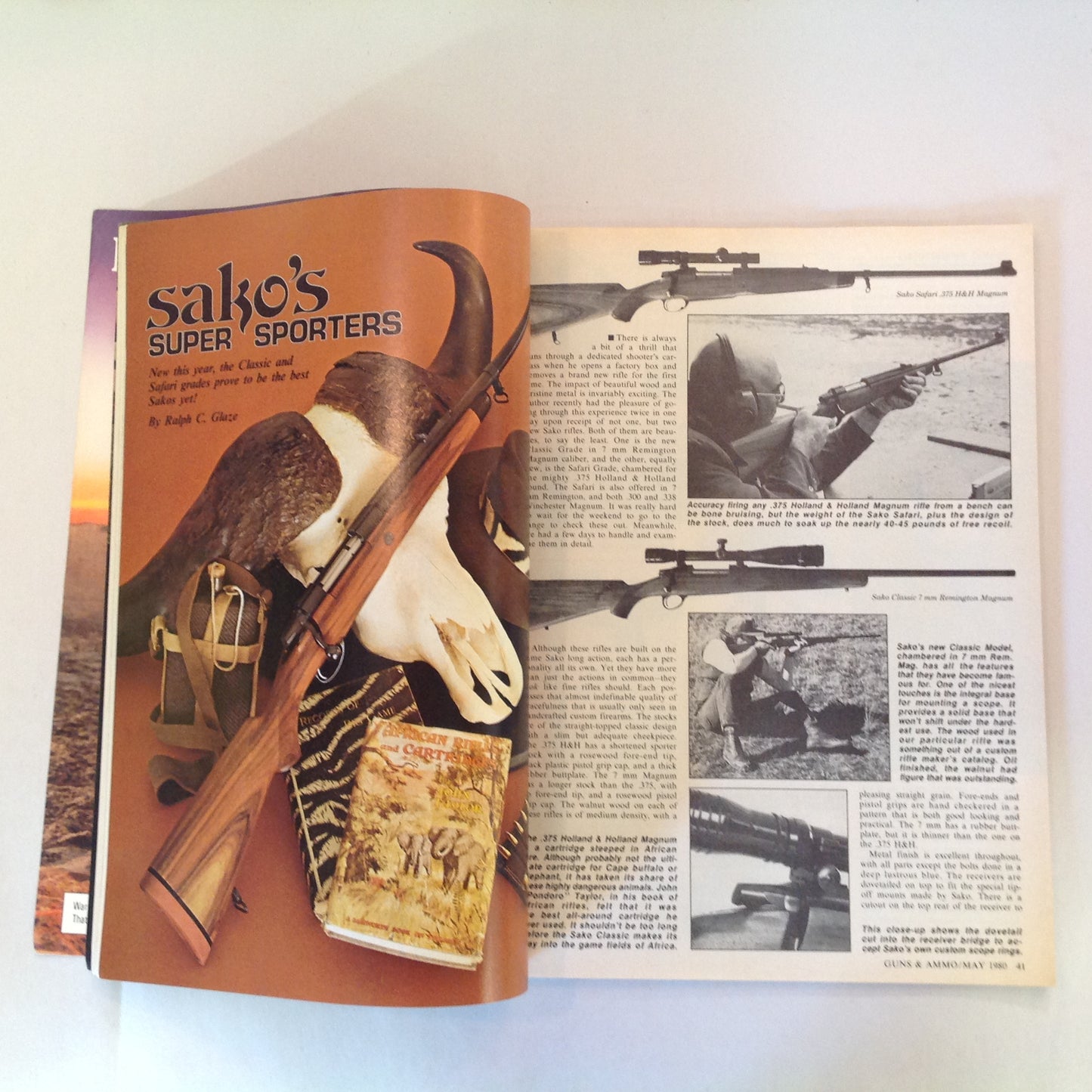 Vintage May 1980 Guns & Ammo New Sako Sporters Detonics .45 ACP Bob Milek Butterfield Colt
