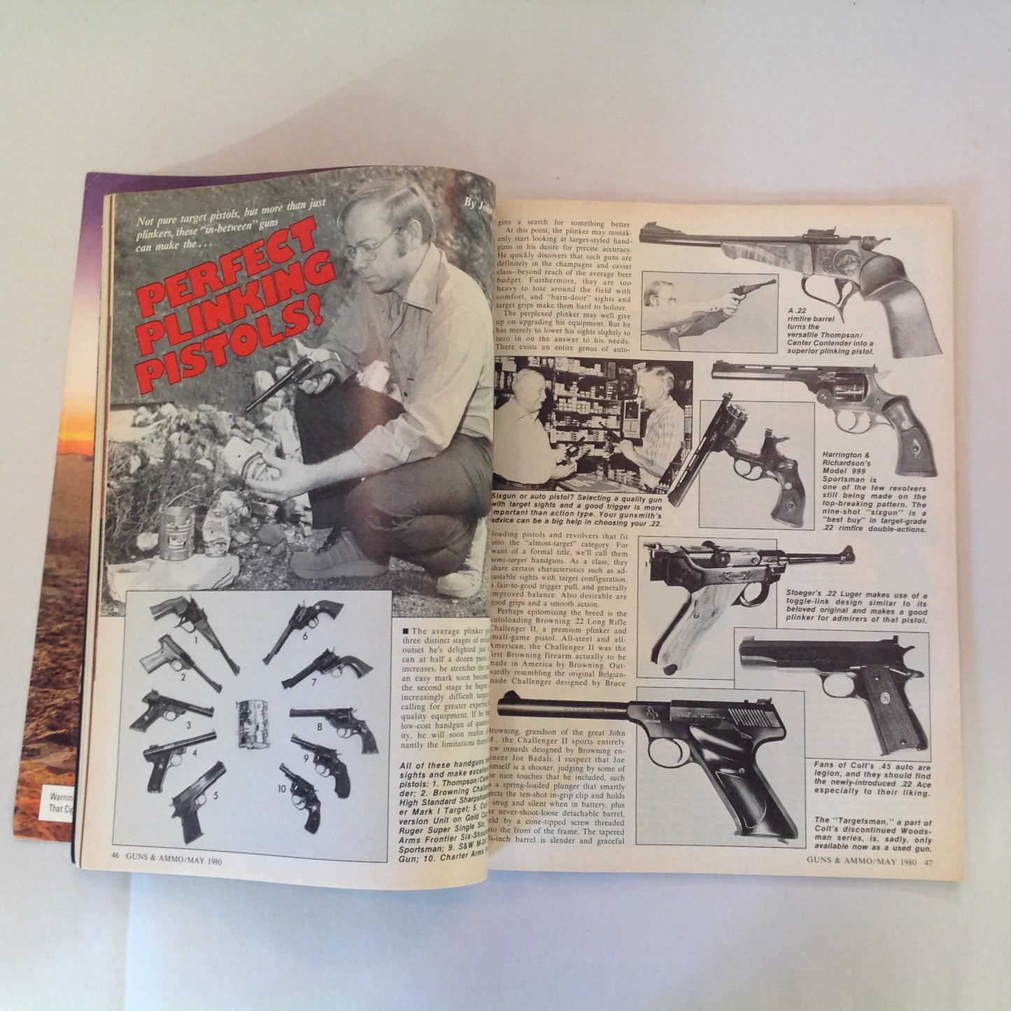 Vintage May 1980 Guns & Ammo New Sako Sporters Detonics .45 ACP Bob Milek Butterfield Colt