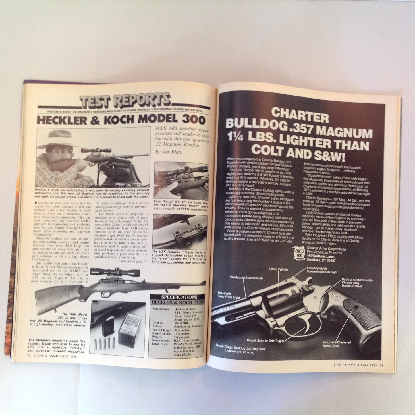 Vintage May 1980 Guns & Ammo New Sako Sporters Detonics .45 ACP Bob Milek Butterfield Colt