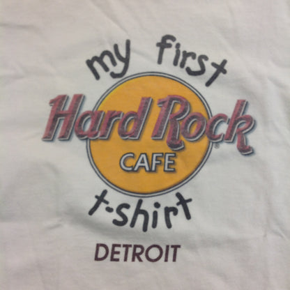 Vintage White Child's My First Hard Rock Cafe T-Shirt Detroit