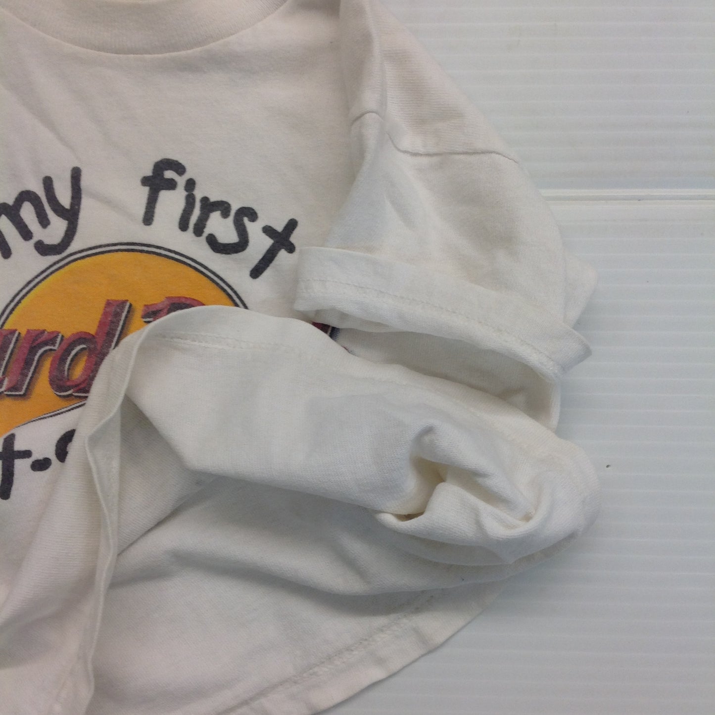 Vintage White Child's My First Hard Rock Cafe T-Shirt Detroit