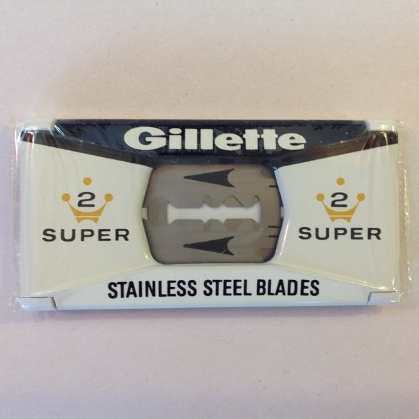Vintage NOS Lady Gillette 2 Super Stainless Steel Blades Lot of 5