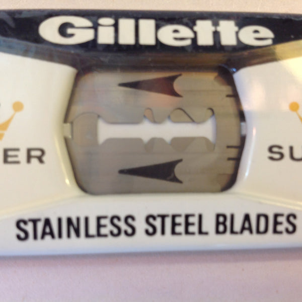 Vintage NOS Lady Gillette 2 Super Stainless Steel Blades Lot of 5