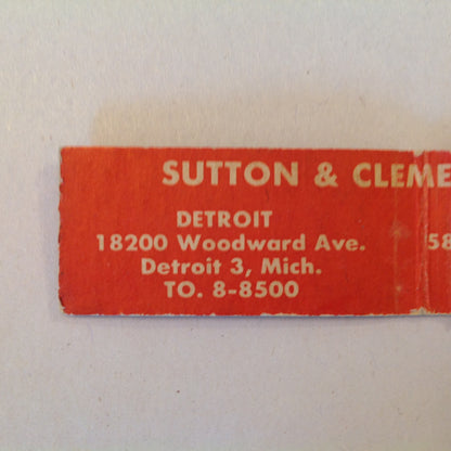 Vintage Midget Matchbook Cover Jeri's Fine Food Detroit Chicago Sutton & Clements