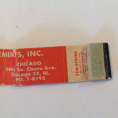 Vintage Midget Matchbook Cover Jeri's Fine Food Detroit Chicago Sutton & Clements