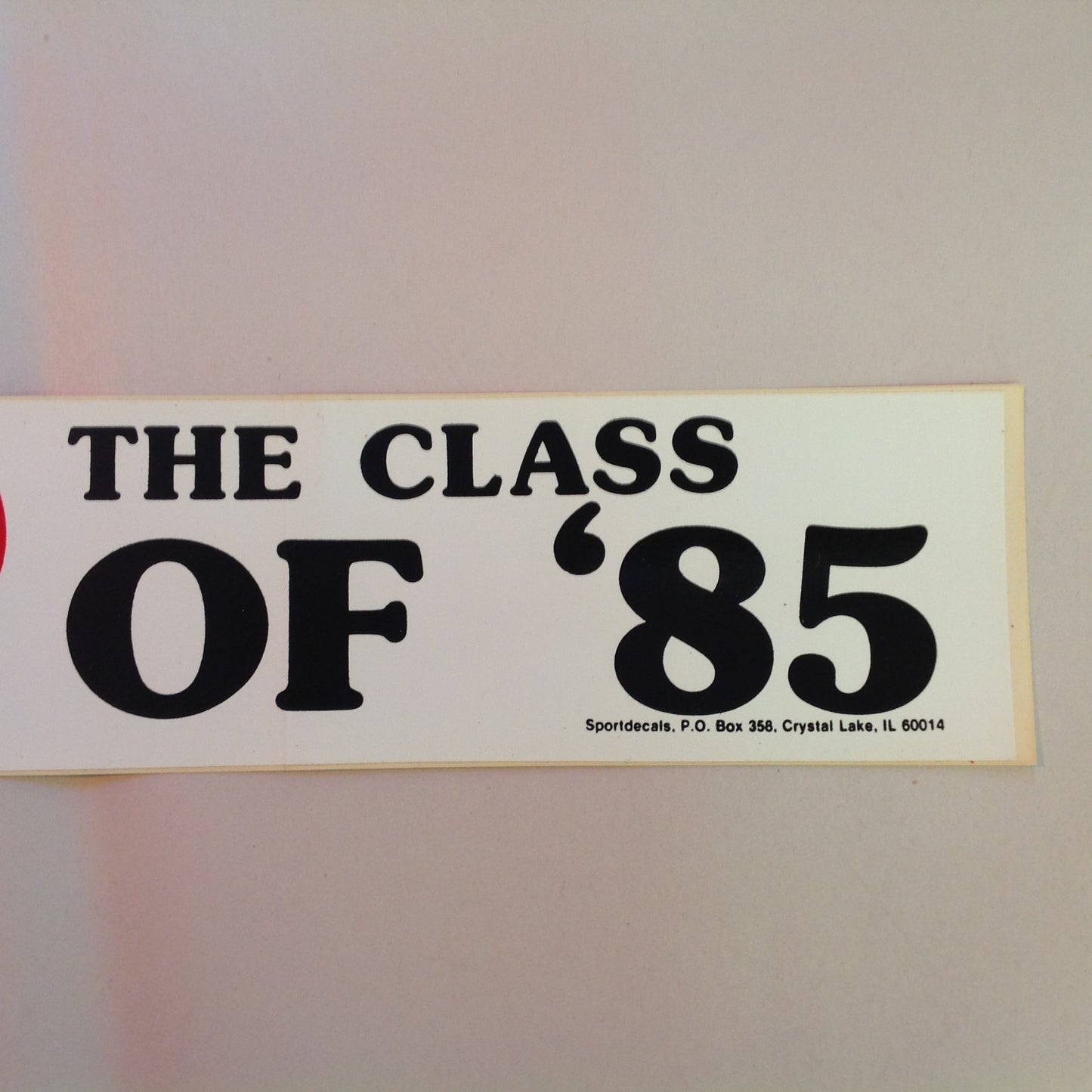 Vintage Unused Bumper Sticker Decal I Heart the Class of '85