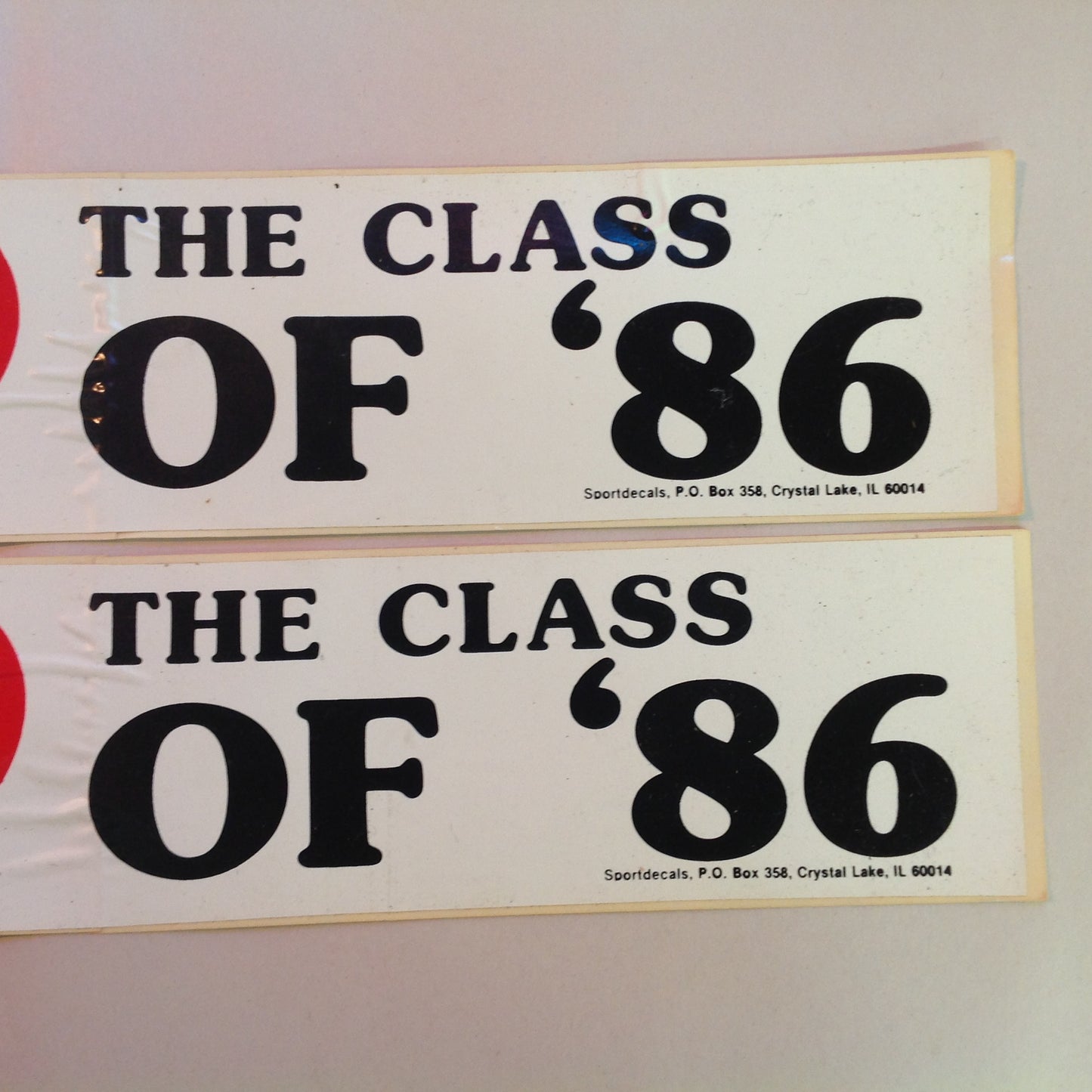 Vintage Unused Bumper Sticker Decal I Heart the Class of '86