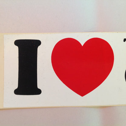 Vintage Unused Bumper Sticker Decal I Heart the Class of '87