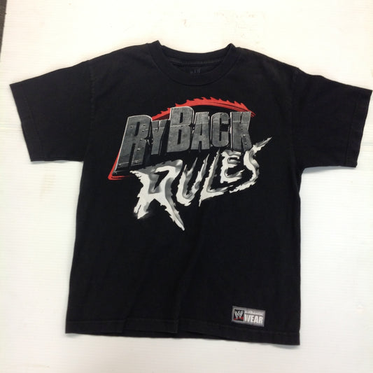2013 WWE WWF Authentic Youth Large Black T-Shirt Ryback Rules Bear Trap
