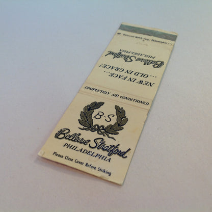 Vtg Matchbook Cover Bellevue Stratford Philadelphia New Face Old Grace Hotel PA