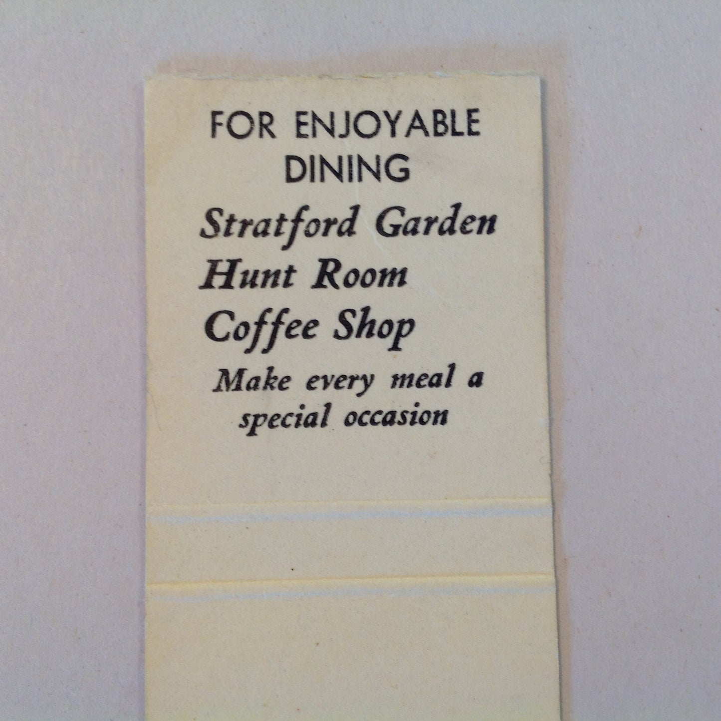 Vtg Matchbook Cover Bellevue Stratford Philadelphia New Face Old Grace Hotel PA