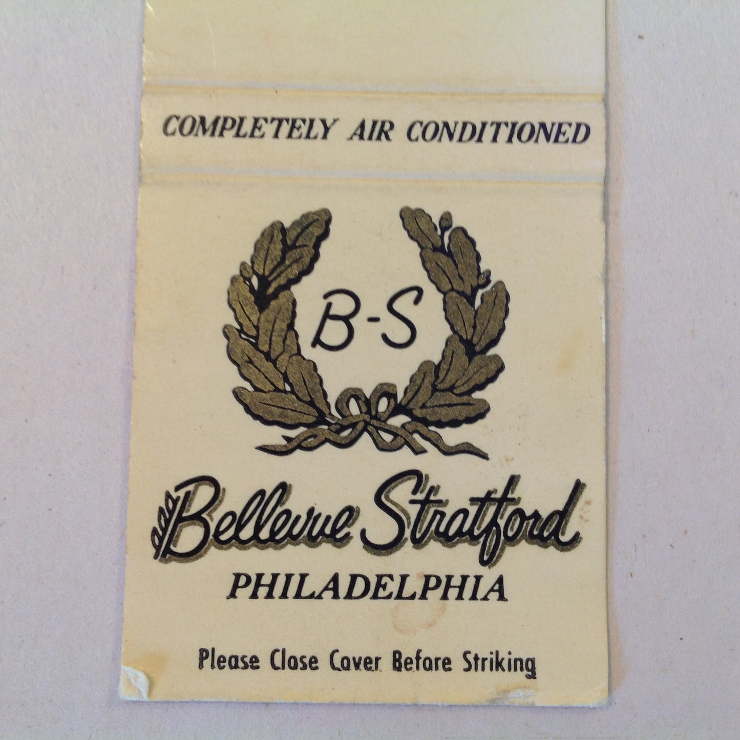 Vtg Matchbook Cover Bellevue Stratford Philadelphia New Face Old Grace Hotel PA