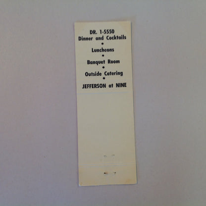 Vintage Matchbook Cover Huck's Restaurant St Clair Shores Jefferson 9 Mile Michigan