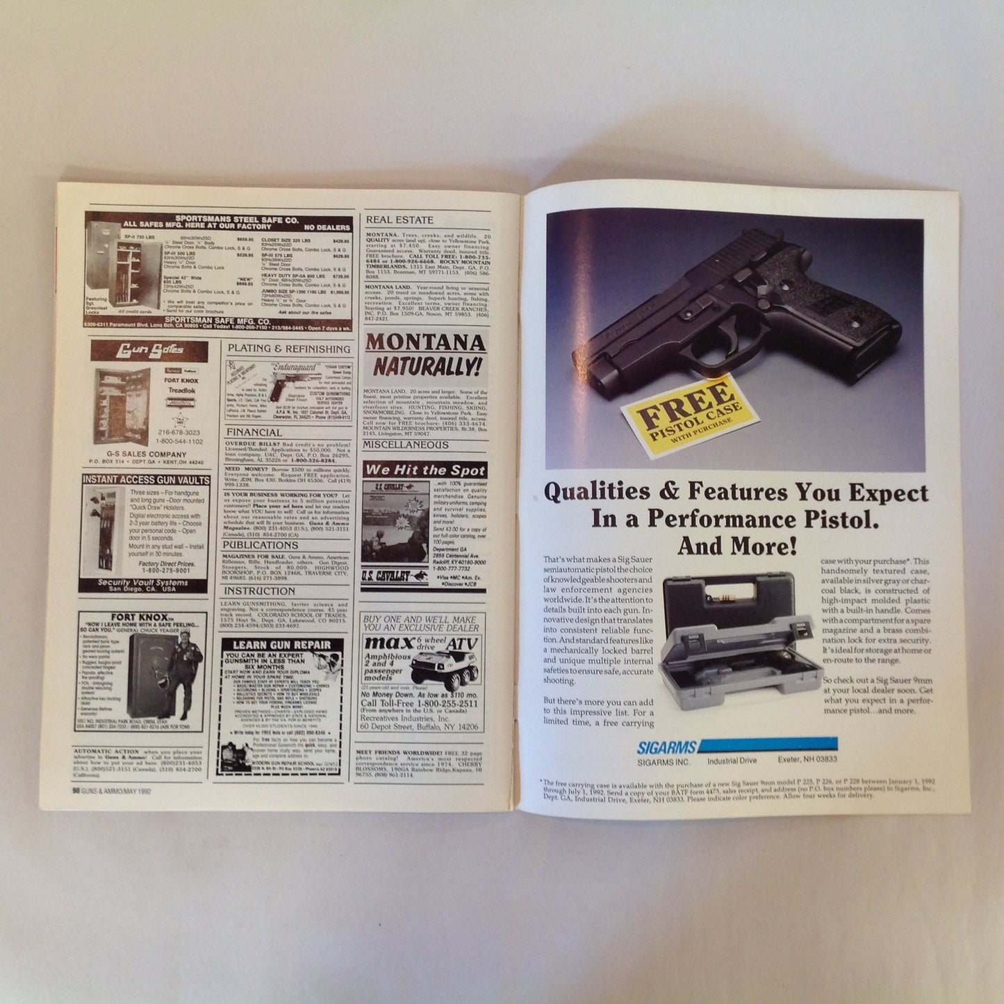 Vintage May 1992 Guns & Ammo Magazine Pick the Perfect Combat Handgun