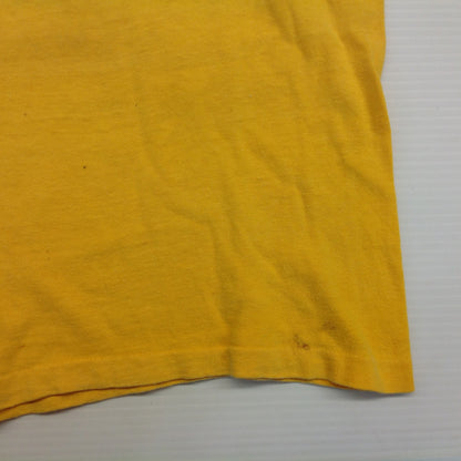 Vintage 1967-74 Child's Yellow Blue Sports T-Shirt 8 Mile Kelly Road HOA Red Barrons Mayor Walt Bezz Eastpointe Michigan