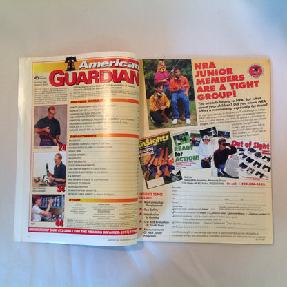 Vintage Aug 1998 American Guardian Magazine How to Shoot a Rifle Handgun Reloading Child Shooting Sports NRA Prop