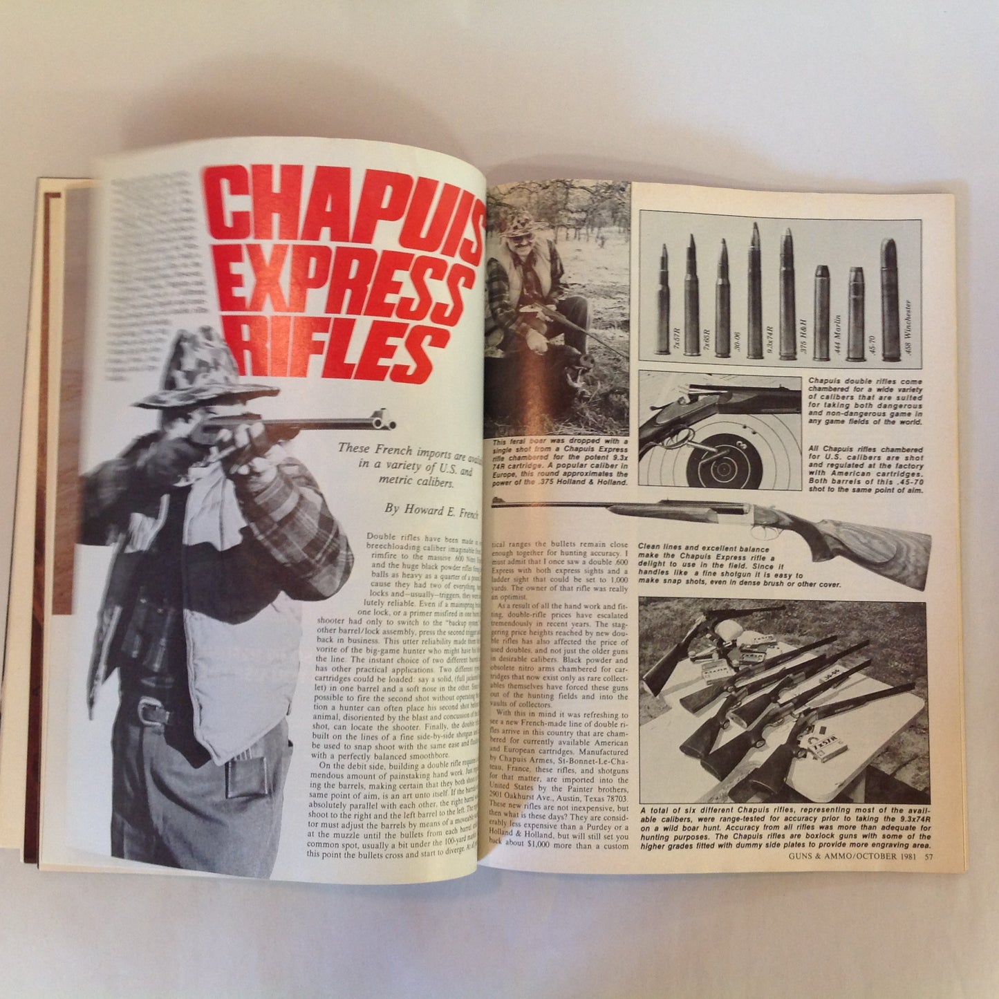 Vintage Oct 1981 Guns & Ammo Magazine Comparing the Super .30s