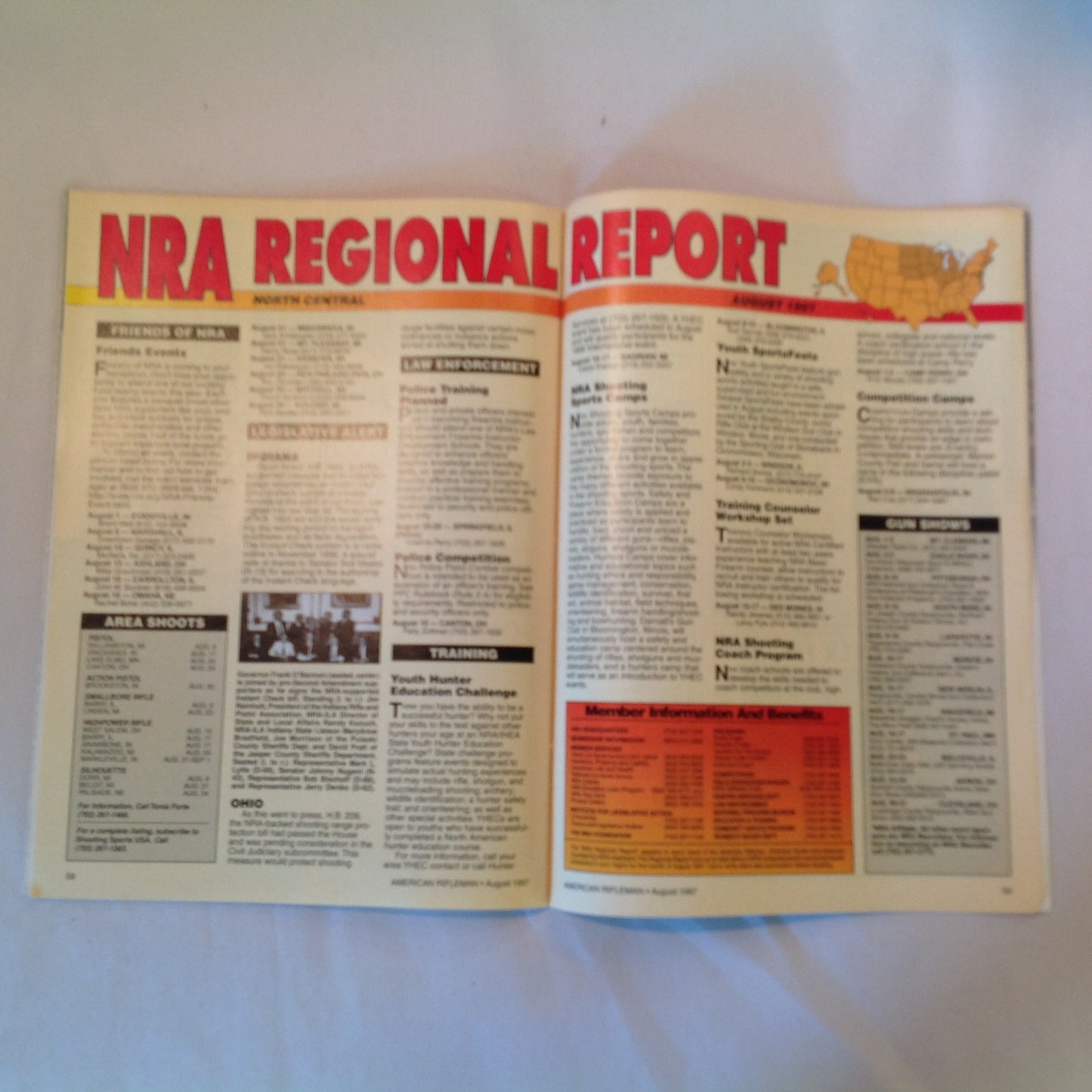 Vintage Aug 1997 American Rifleman Magazine Factory Custom Handguns John Browning Auto Rifle