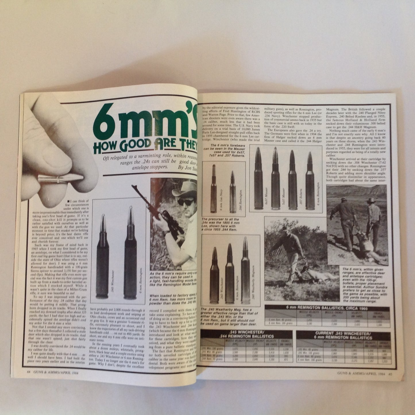 Vintage Apr 1984 Guns & Ammo Magazine At Last! A Left-Hand .45 ACP