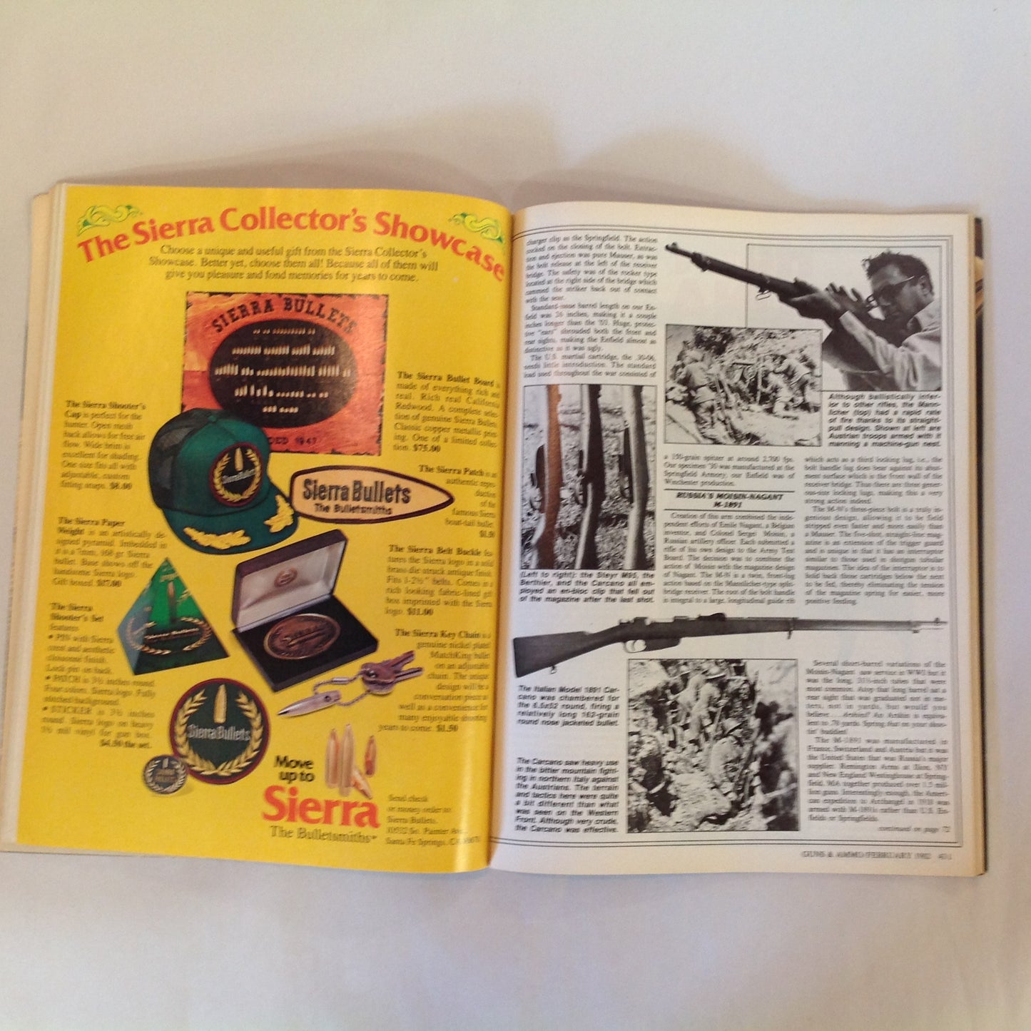 Vintage Feb 1982 Guns & Ammo Magazine Battle Rifles of the Great War 1914-1918