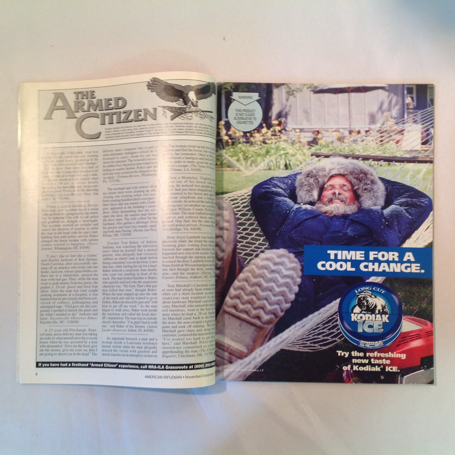 Vintage Nov/Dec 1998 American Rifleman Magazine It Can Happen Here Unless You VOTE! NRA Prop