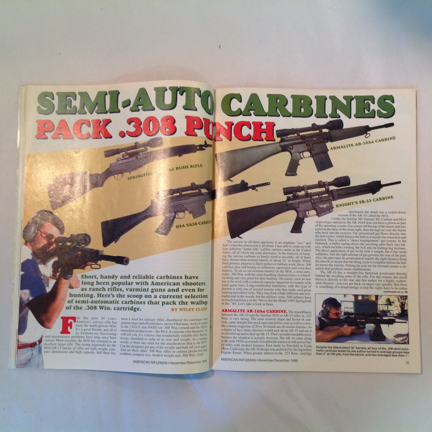 Vintage Nov/Dec 1998 American Rifleman Magazine It Can Happen Here Unless You VOTE! NRA Prop