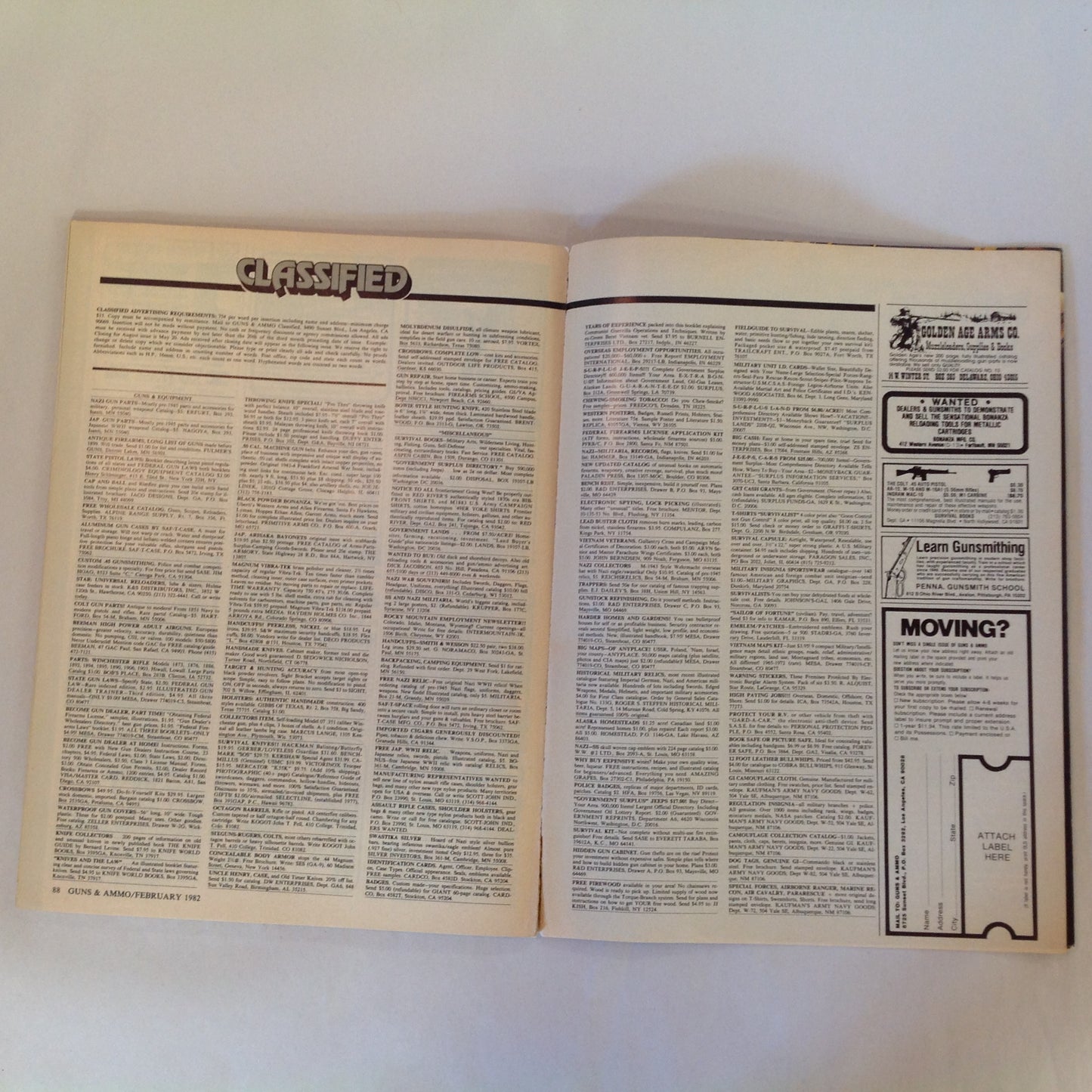 Vintage Feb 1982 Guns & Ammo Magazine Battle Rifles of the Great War 1914-1918