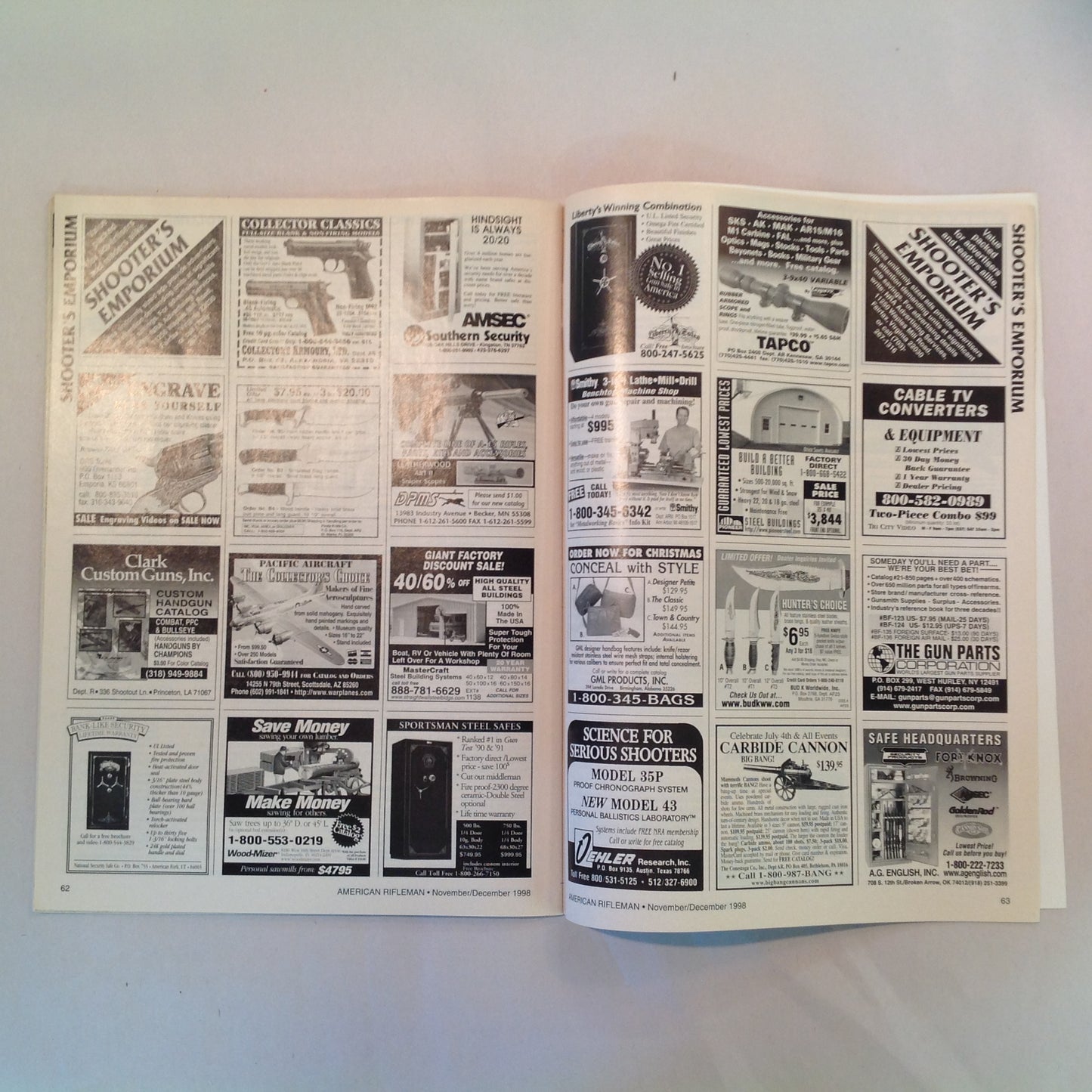 Vintage Nov/Dec 1998 American Rifleman Magazine It Can Happen Here Unless You VOTE! NRA Prop