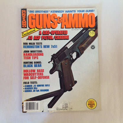 Vintage Jul 1980 Guns & Ammo Magazine Exclusive: Gas-Operated .45 ACP Pistol/Carbine