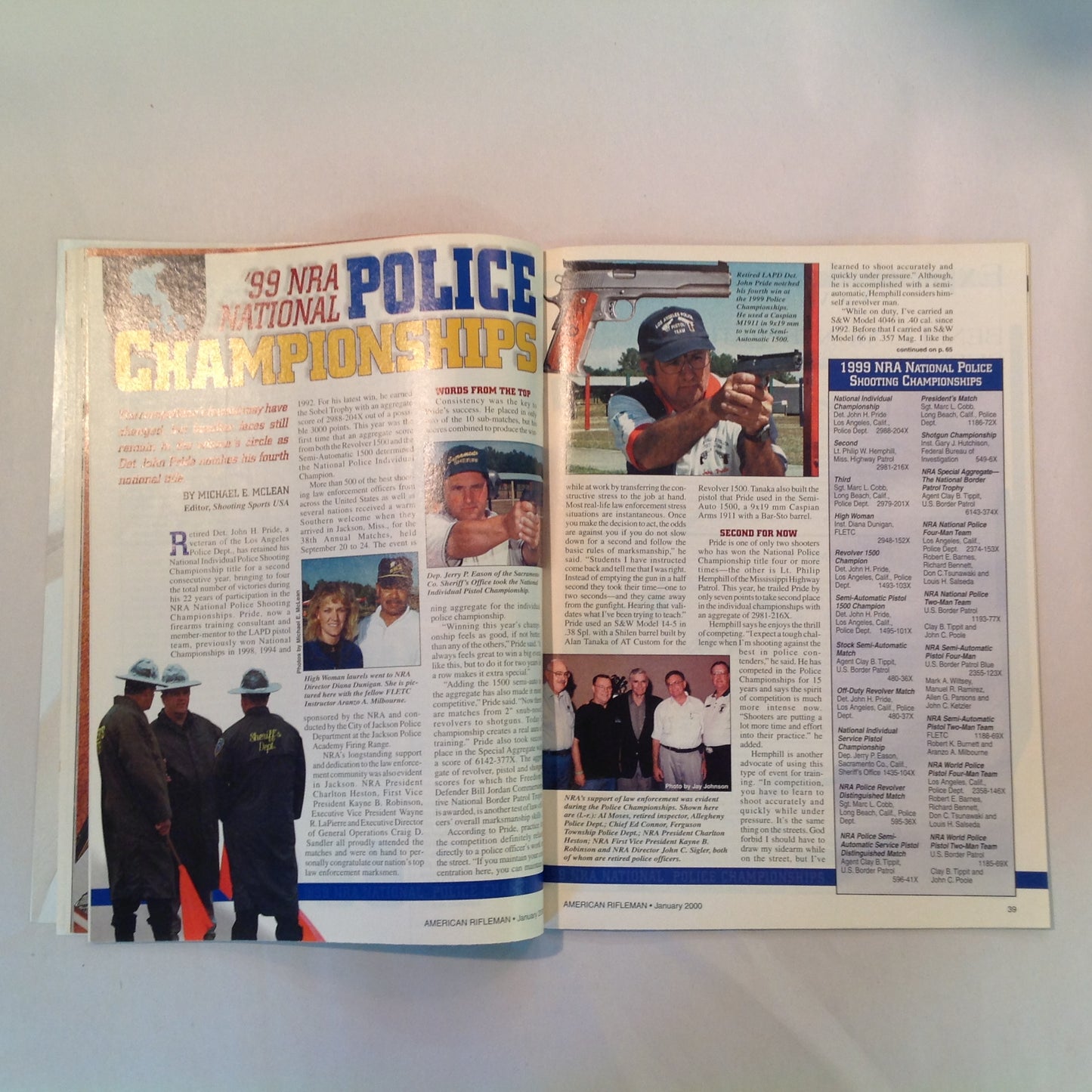 Vintage Jan 2000 American Rifleman Magazine Ruger 21st Century Big Bore Arming the 21st Century Soldier Shooting Positions 100 Years of Grand American