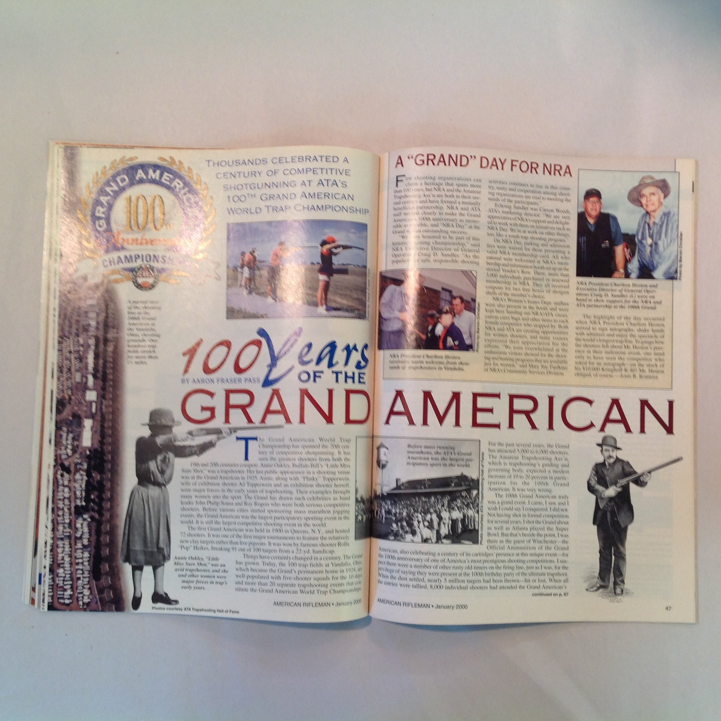 Vintage Jan 2000 American Rifleman Magazine Ruger 21st Century Big Bore Arming the 21st Century Soldier Shooting Positions 100 Years of Grand American