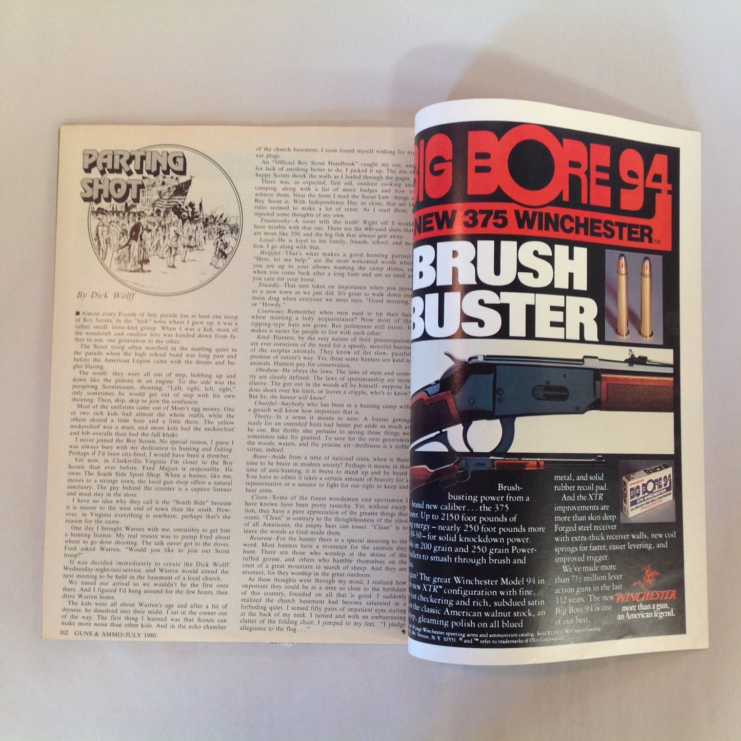 Vintage Jul 1980 Guns & Ammo Magazine Exclusive: Gas-Operated .45 ACP Pistol/Carbine