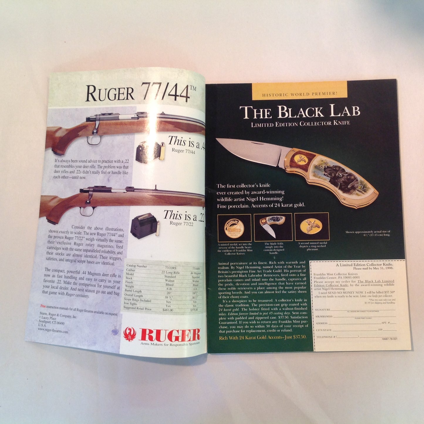 Vintage May 1998 American Rifleman Magazine New Guns '98