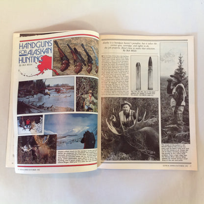 Vintage Oct 1982 Guns & Ammo Magazine Colt's Stainless Python Peacemakers Combat .38 Agent